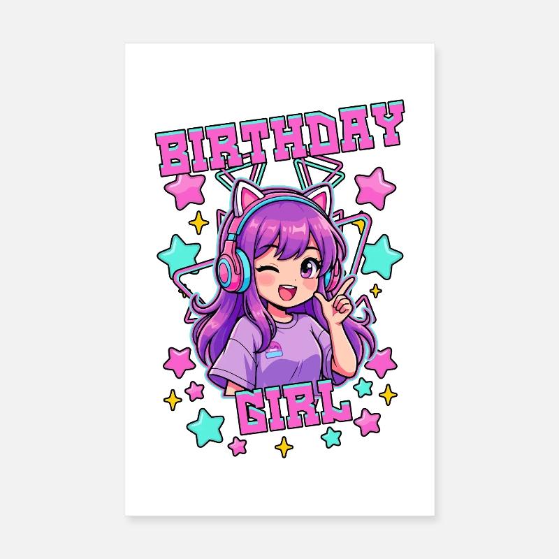 Fille d’anniversaire Pop coréenne Anniversaire K Pop Poster 20 x 30 cm
