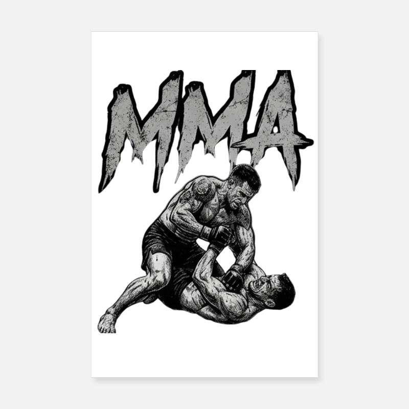 MMA Grappling Poster 8" x 12" (20x30 cm)