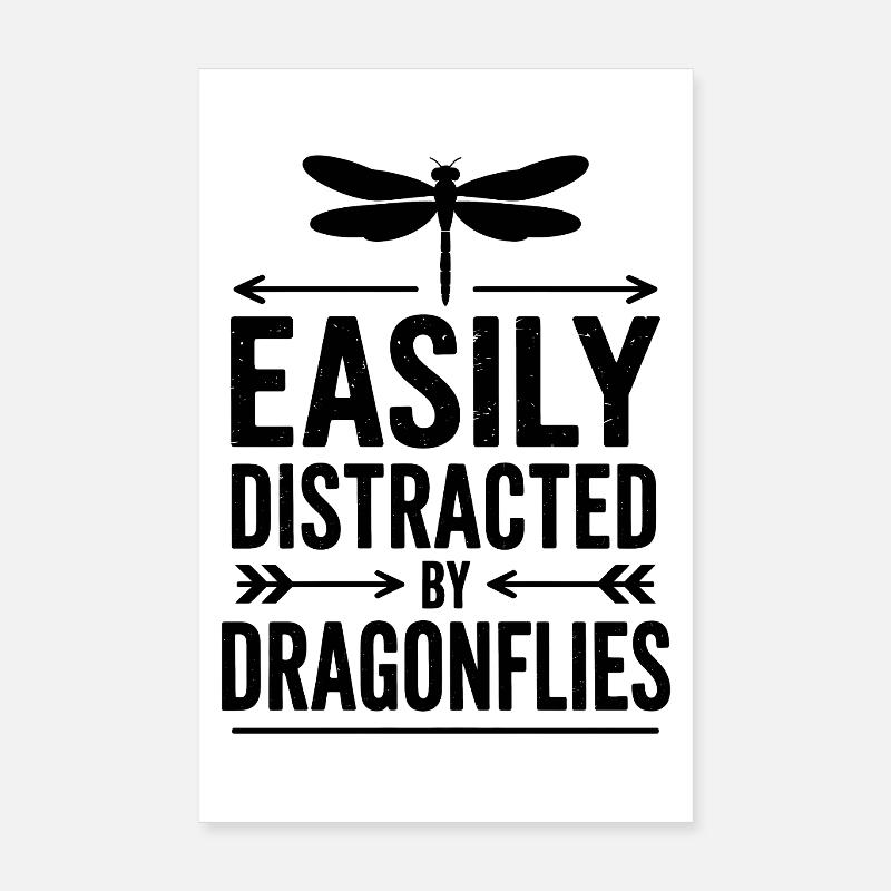 Libellules Dictons Libellules Libellules Drôle de Libellules Poster 20 x 30 cm