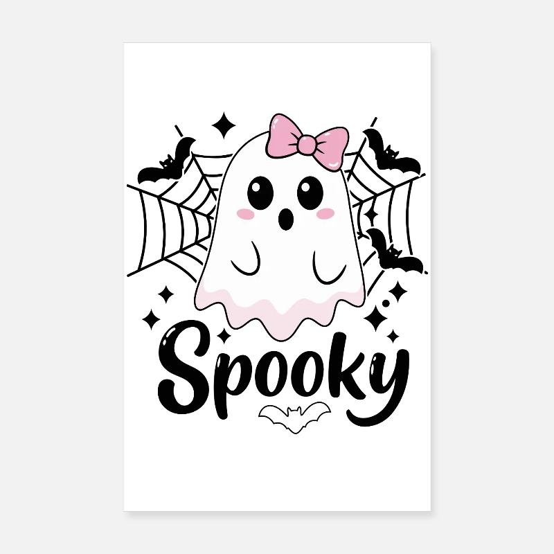 Spooky Ghost Halloween Poster 20x30 cm