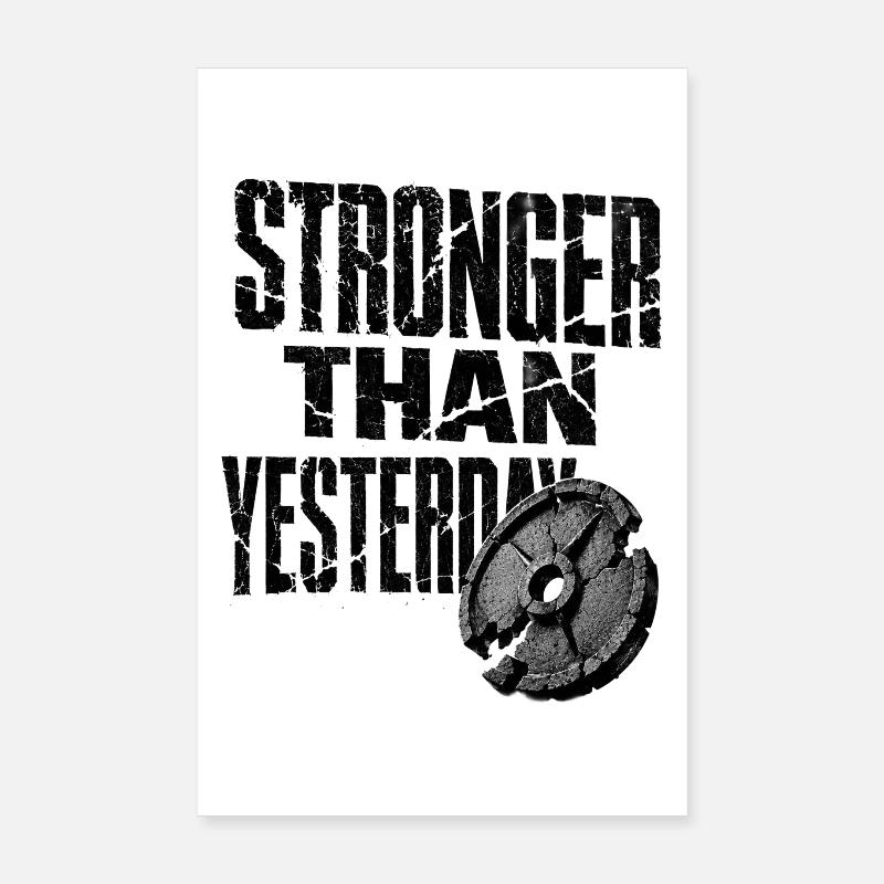 Stronger Spruch Poster 20x30 cm