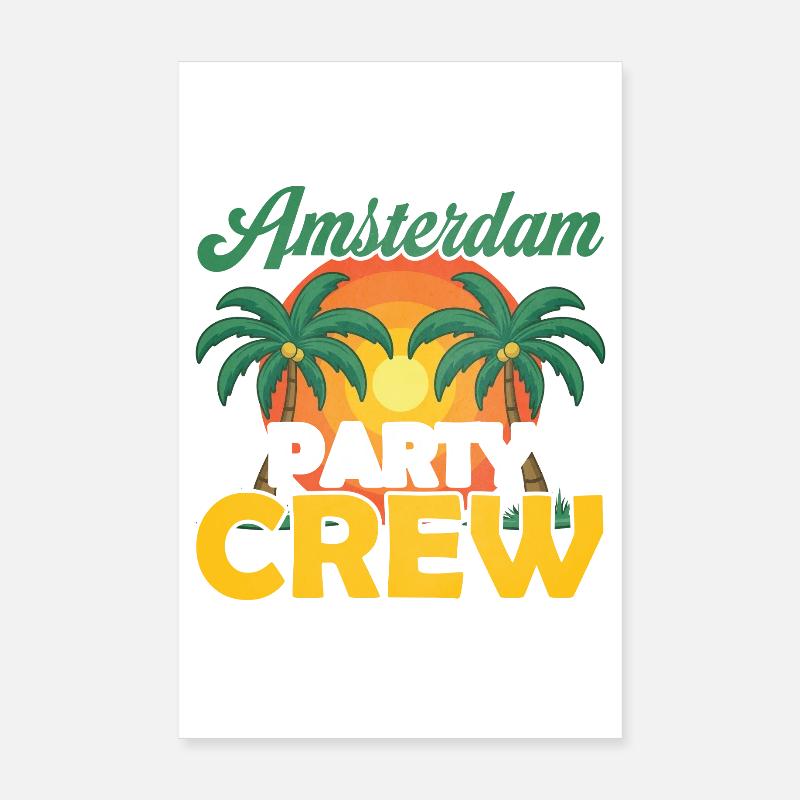 Amsterdam Party Crew Poster 20 x 30 cm
