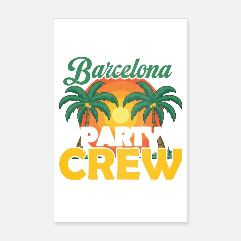 Barcelone Party Crew Poster 20 x 30 cm