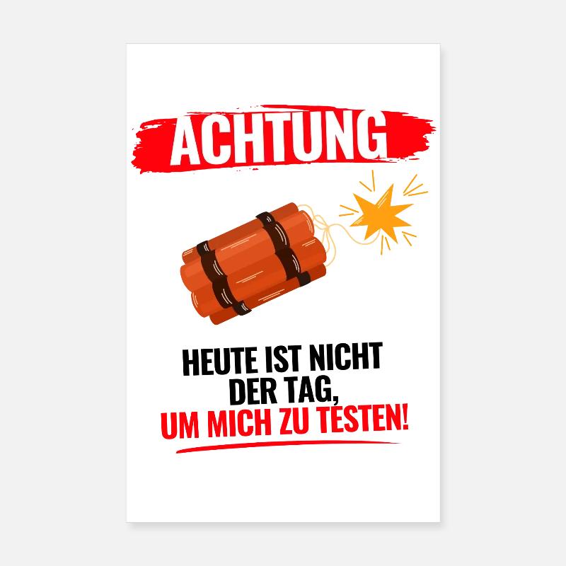Heute Nicht Testen Poster 20x30 cm