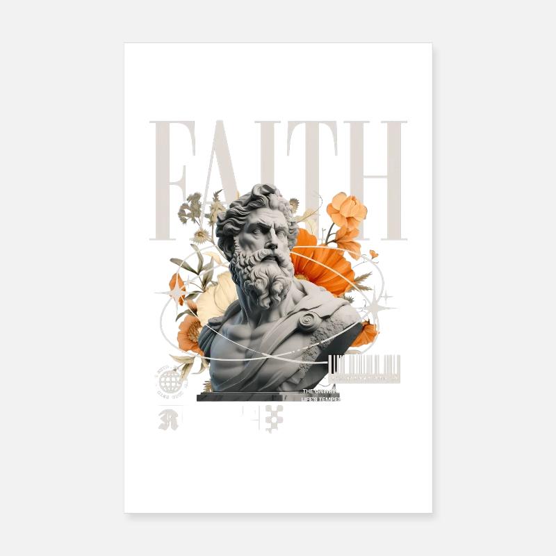 Collage de sculptures Faith Blossoms Poster 20 x 30 cm