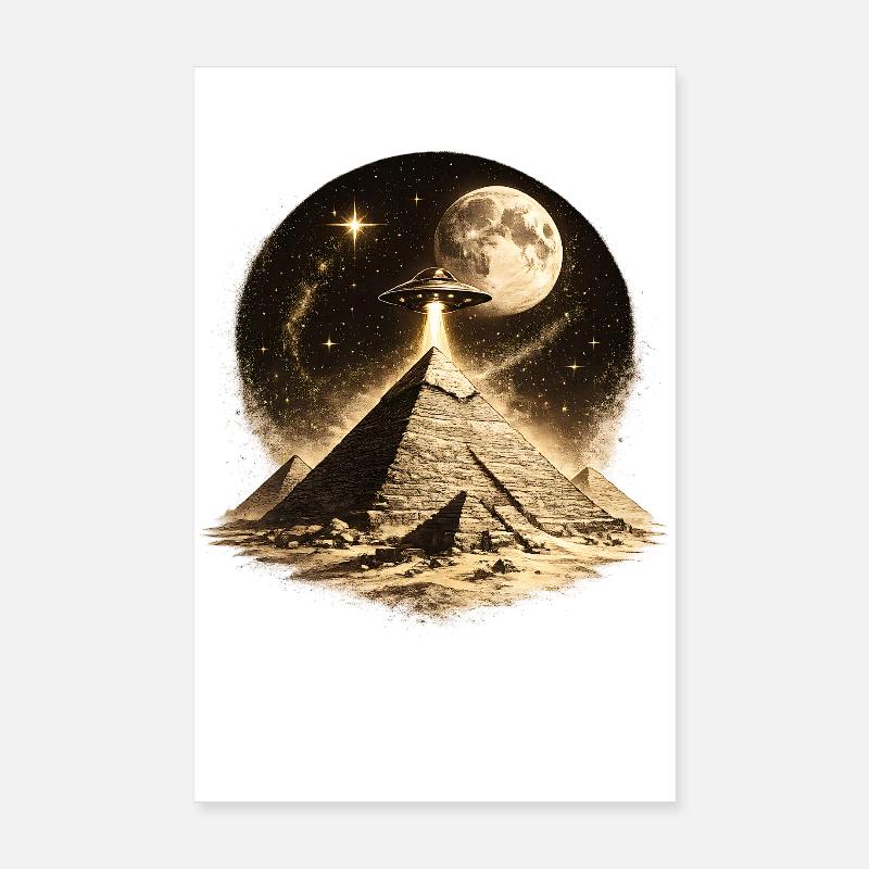 Mystère OVNI de la pyramide Poster 20 x 30 cm