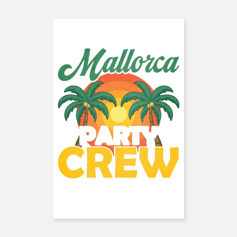 Mallorca Party Crew Poster 20 x 30 cm