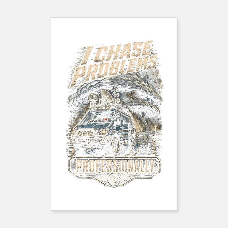 Météorologue chasseur de tempêtes Poster 20 x 30 cm