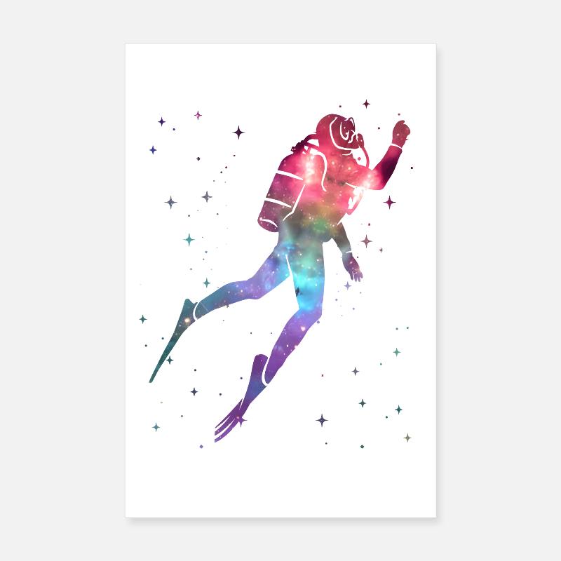 Plongée spatiale pour plongeurs Enfants Poster 20 x 30 cm