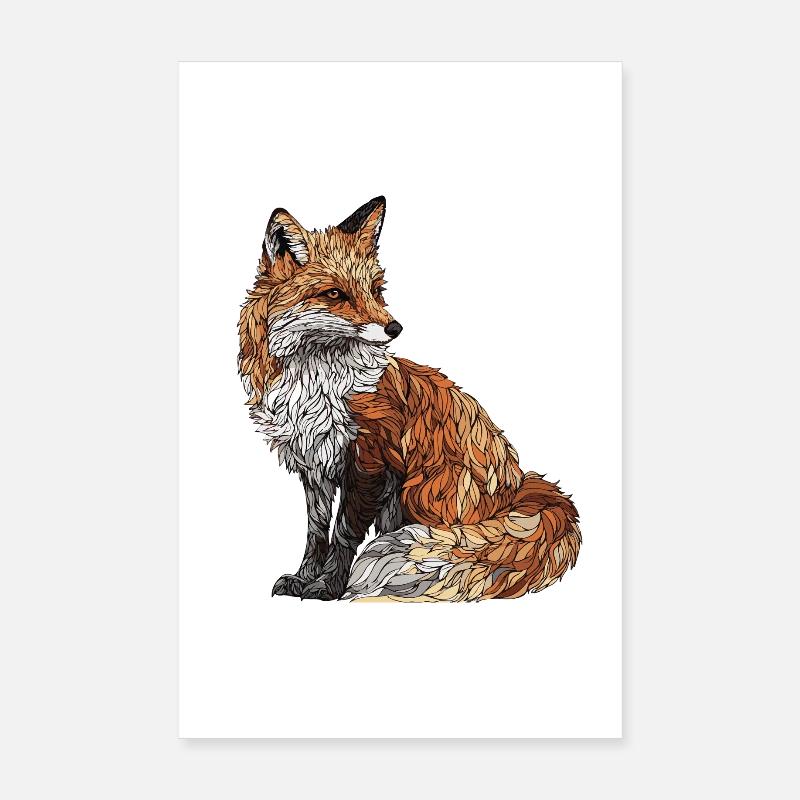 Fox Poster 8" x 12" (20x30 cm)