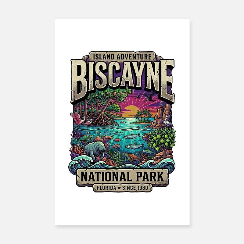 Parc national de Biscayne, Floride Poster 20 x 30 cm
