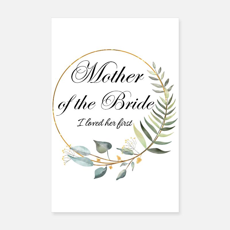Mutter der Braut Floral Poster 20x30 cm