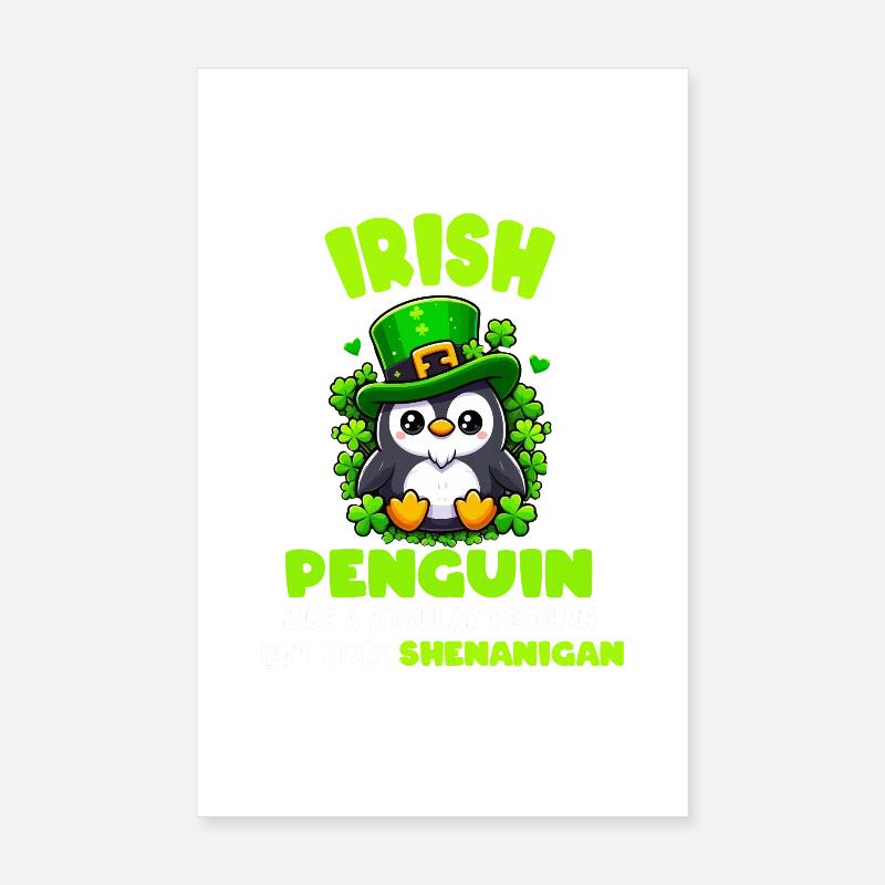 Irischer Trick-Pinguin Poster 20x30 cm