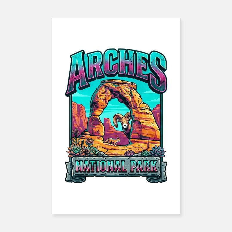 Explosion de couleurs dans le parc national des Arches Poster 20 x 30 cm