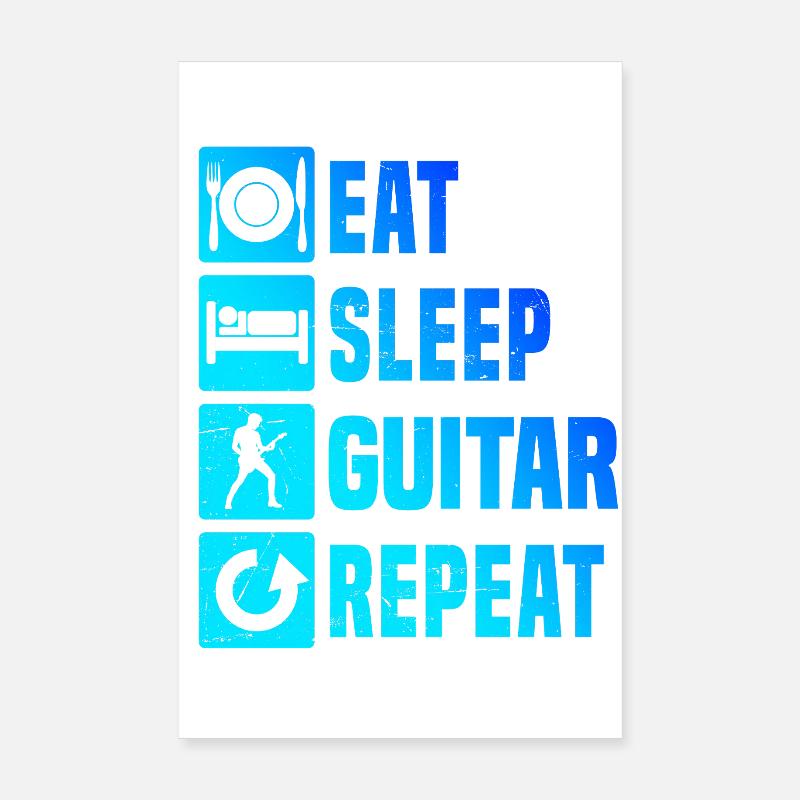 Geschenkidee für einen Guitar-Player mit E-Gitarre Poster 20x30 cm