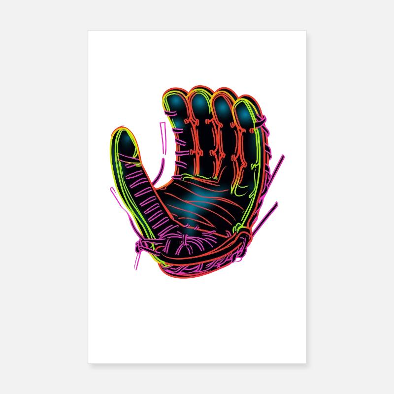 Gant de baseball Synthwave Poster 20 x 30 cm