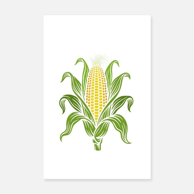 I'm cornfused | Corn on the cob with leaves pun Poster 8" x 12" (20x30 cm)