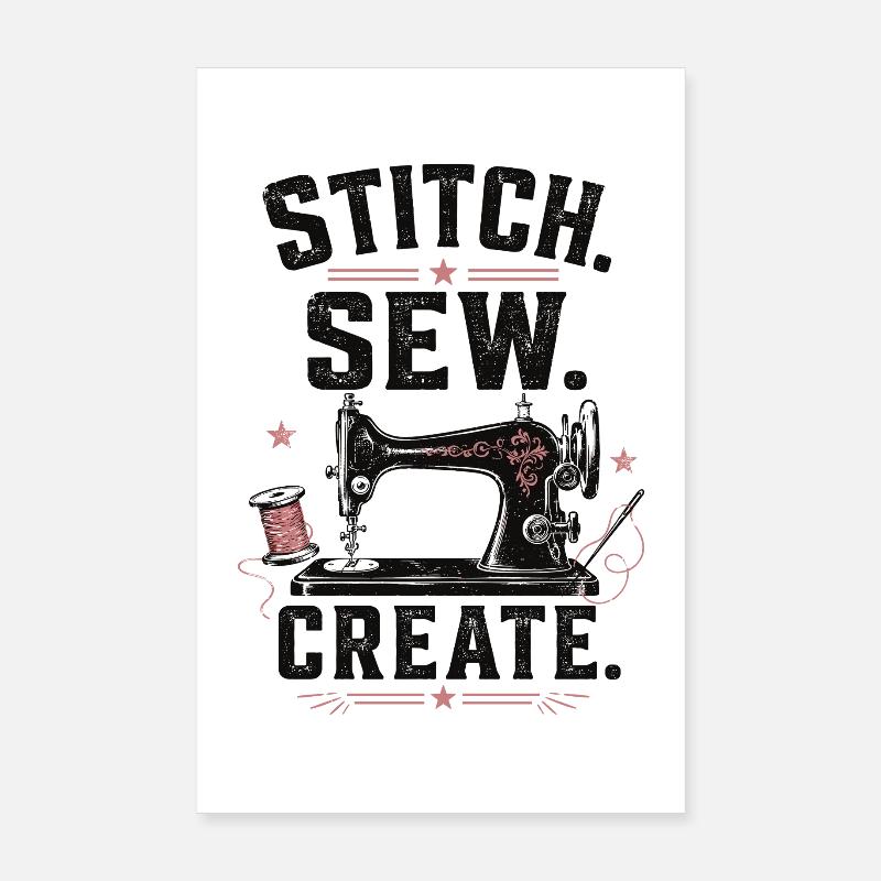 Stitch Sew Create Sewing Shirt Poster 20 x 30 cm