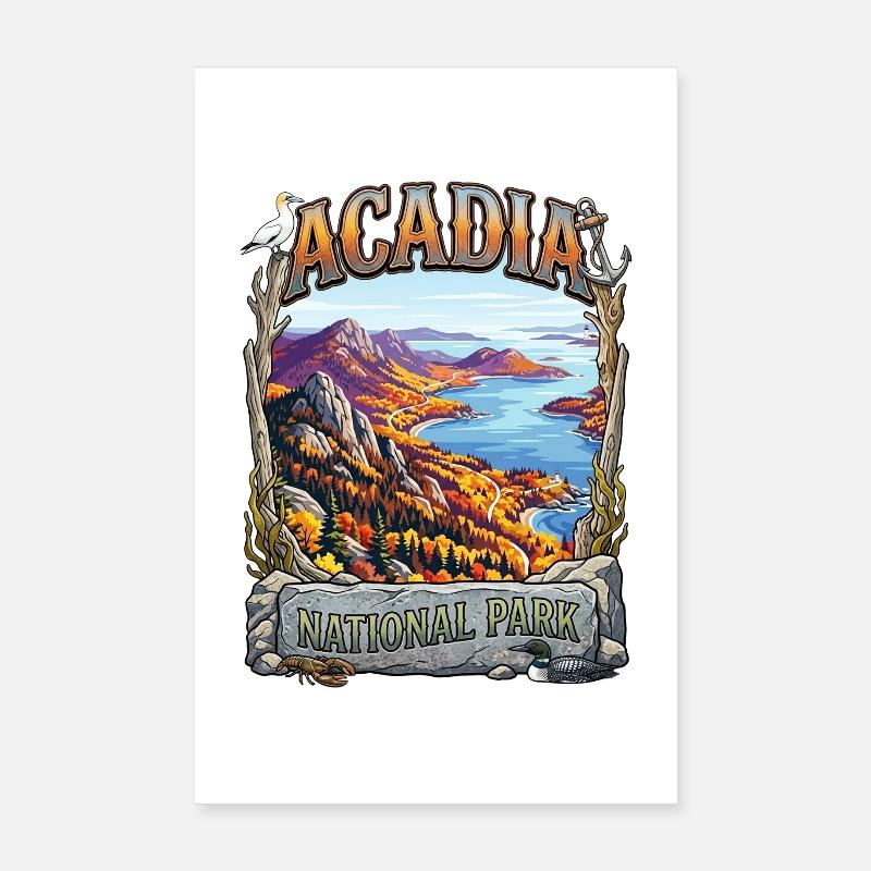 Panorama du parc national d’Acadia Poster 20 x 30 cm