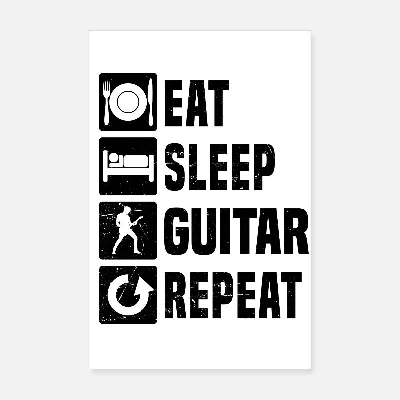 Geschenkidee für einen Guitar-Player mit E-Gitarre Poster 20x30 cm