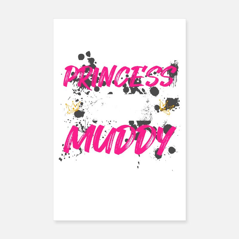 Princesse devenue boueuse Schlammlauf Course boueuse Poster 20 x 30 cm