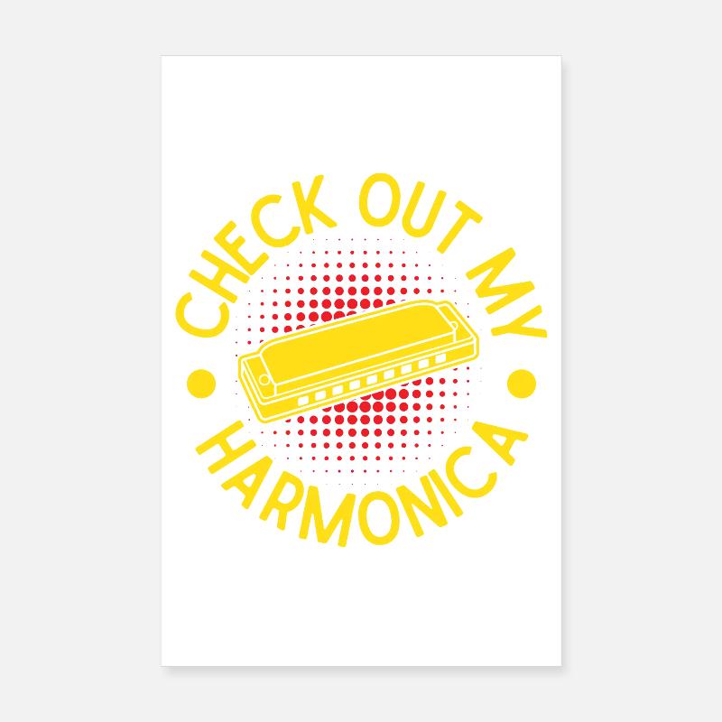 Joueur d’harmonica drôle, regarde mon harmonica Poster 20 x 30 cm