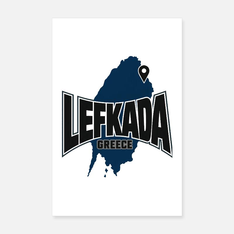 Grèce Île de Lefkada, Grèce Mémoire de voyage en Grèce Poster 20 x 30 cm