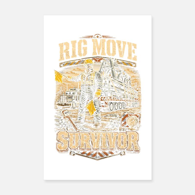 Bohrinsel Ölplattformarbeiter Rig Move Survivor Poster 20x30 cm