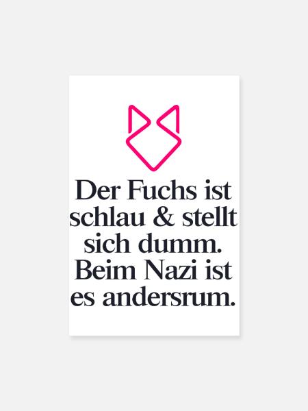FCK AFD - Zeichen setzen gegen Rechts! NOAFD - Poster 20x30 cm - Weiß - Vorne
