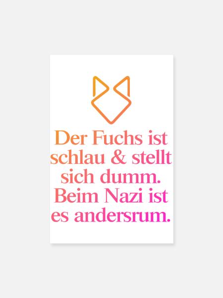 Zeichen setzen gegen Rechts! NOAFD - Poster 20x30 cm - Weiß