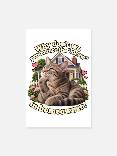 Hausbesitzer - Poster 20x30 cm - Weiß