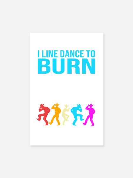 Linedance - Poster 20x30 cm - Weiß - Vorne