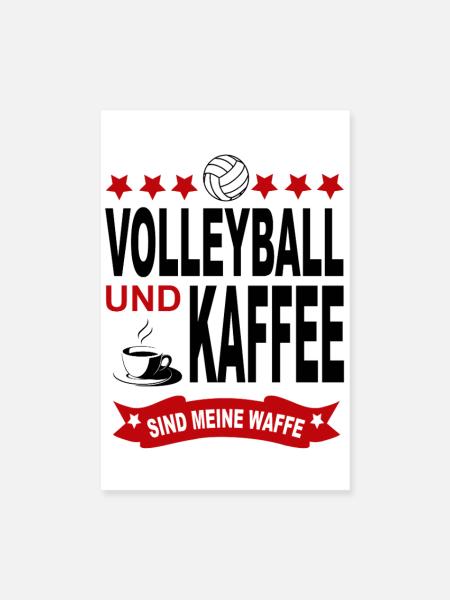 Volleyball Volleyballspieler Sport Verein - Poster 20x30 cm - Weiß - Vorne