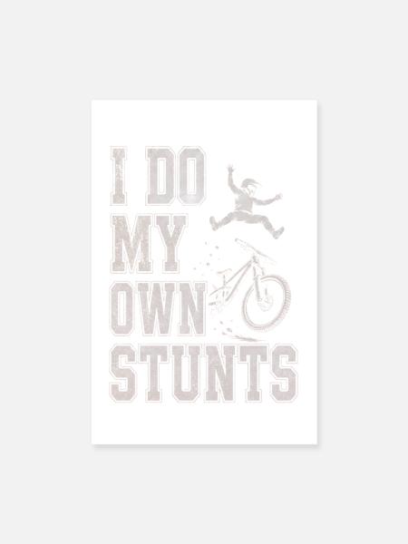  Mountain Bike Stunt Rider Dirt Biker Cycling - Poster 20x30 cm - Weiß - Vorne