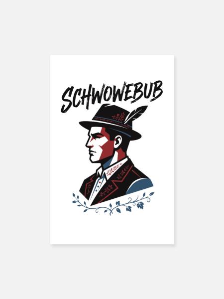 Banater Schwaben | Schwowebub | Tradition - Poster 20x30 cm - Weiß - Vorne