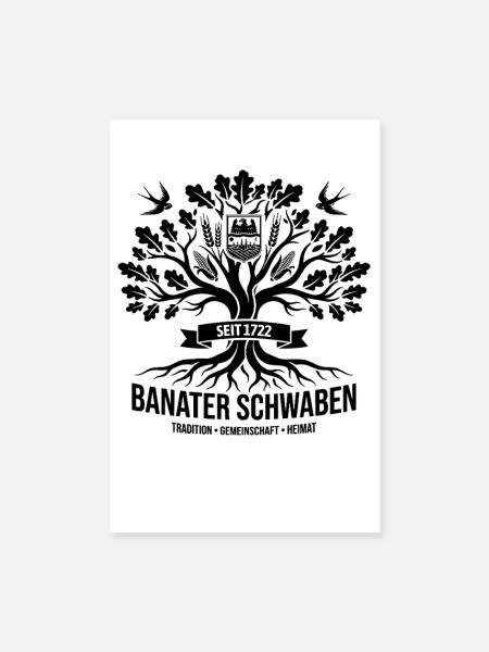 Banater Schwaben | Wappen | Tradition - Poster 20x30 cm - Weiß - Vorne