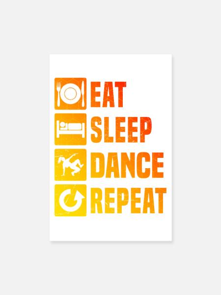 Streetdance Geschenkidee für eine Hip-Hop-Tänzerin - Poster 20x30 cm - Weiß - Vorne