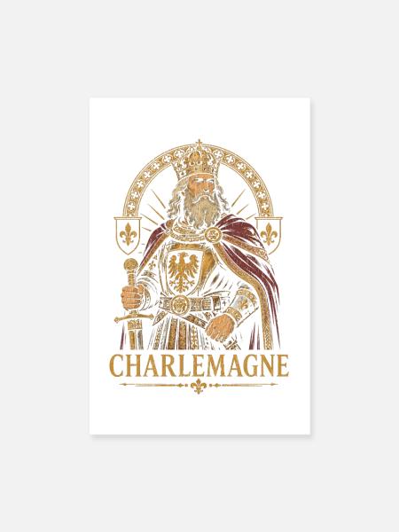 Karl Der Große - Poster 20x30 cm - Weiß - Vorne