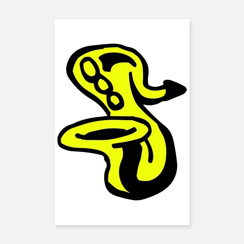 Saxophone - Poster 20 x 30 cm - blanc
