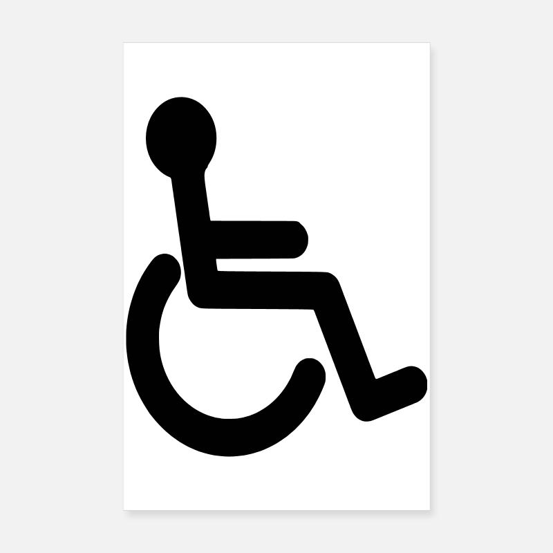Symbole de base du fauteuil roulant # Poster 20 x 30 cm