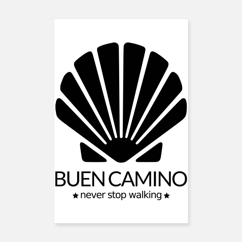 Buen Camino Saint Jacques de Compostelle Poster 20 x 30 cm