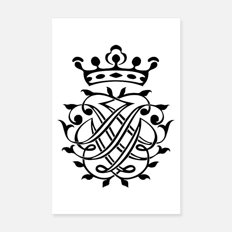 Bach Siegel / Monogramm / Wappen / Insignien /Logo Poster 20x30 cm