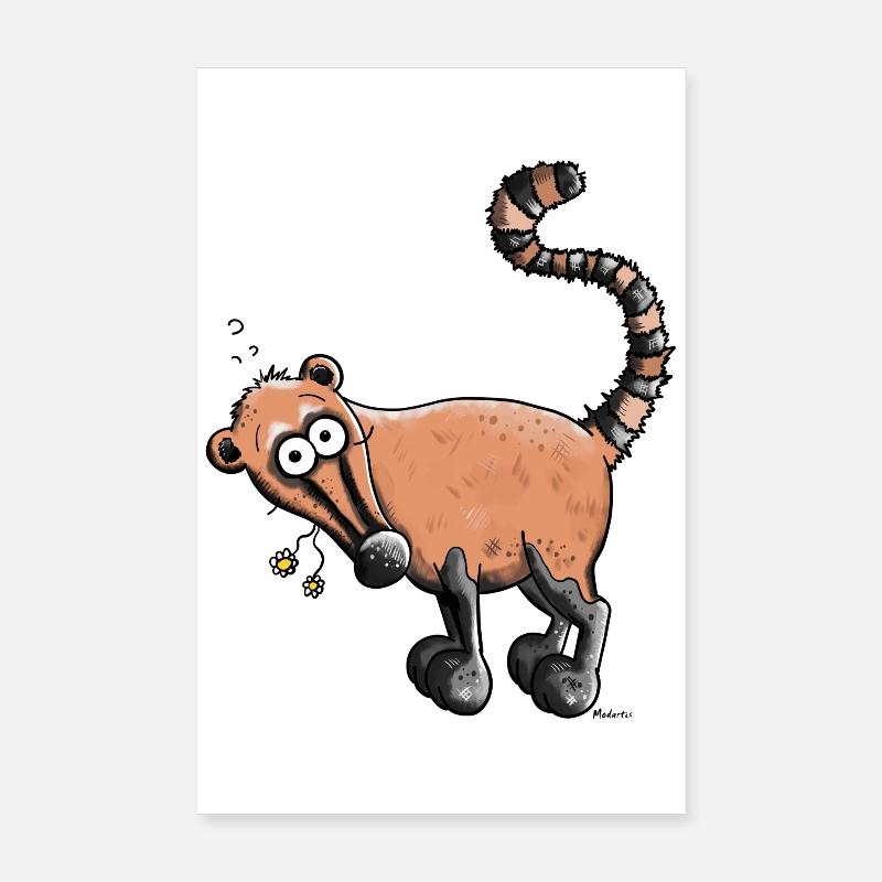 Funny Coati Poster 8" x 12" (20x30 cm)