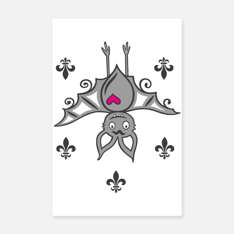 Vampire Bat Halloween Poster 8" x 12" (20x30 cm)