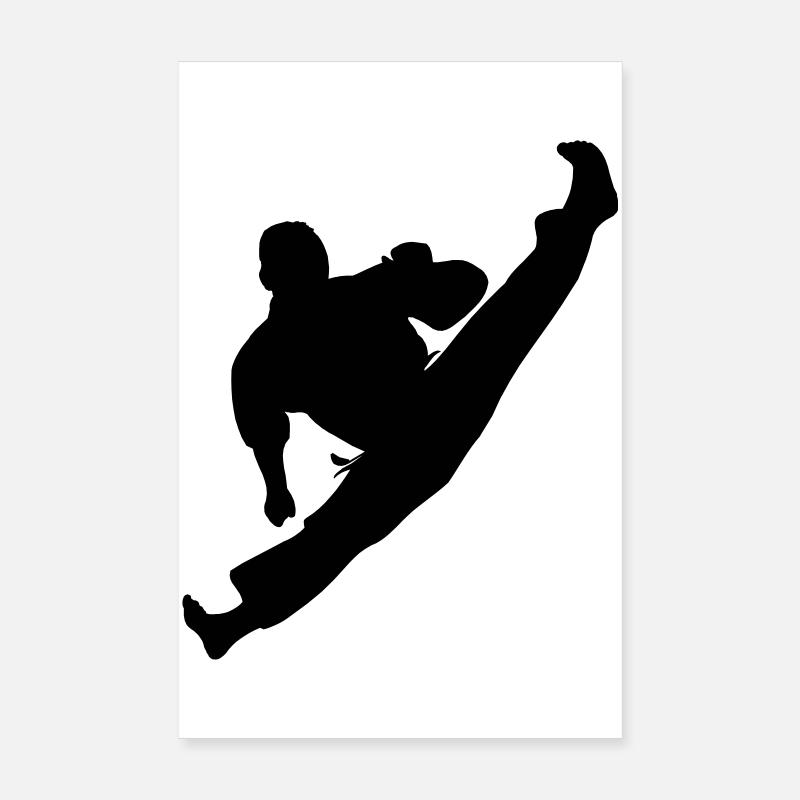 Jumpkick geri kick karate or teakwondo Poster 8" x 12" (20x30 cm)