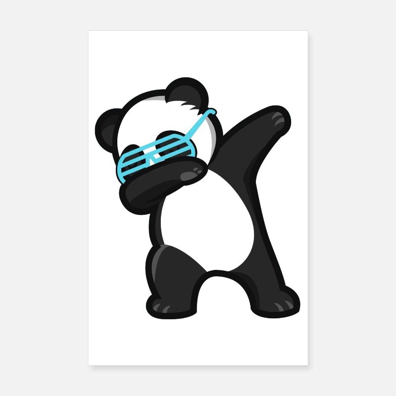 Dabbing Panda Pandabär Poster 20x30 cm