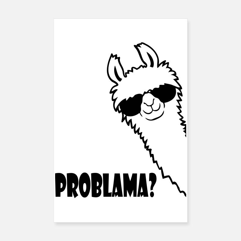 Lama Problama Question Poster 20 x 30 cm