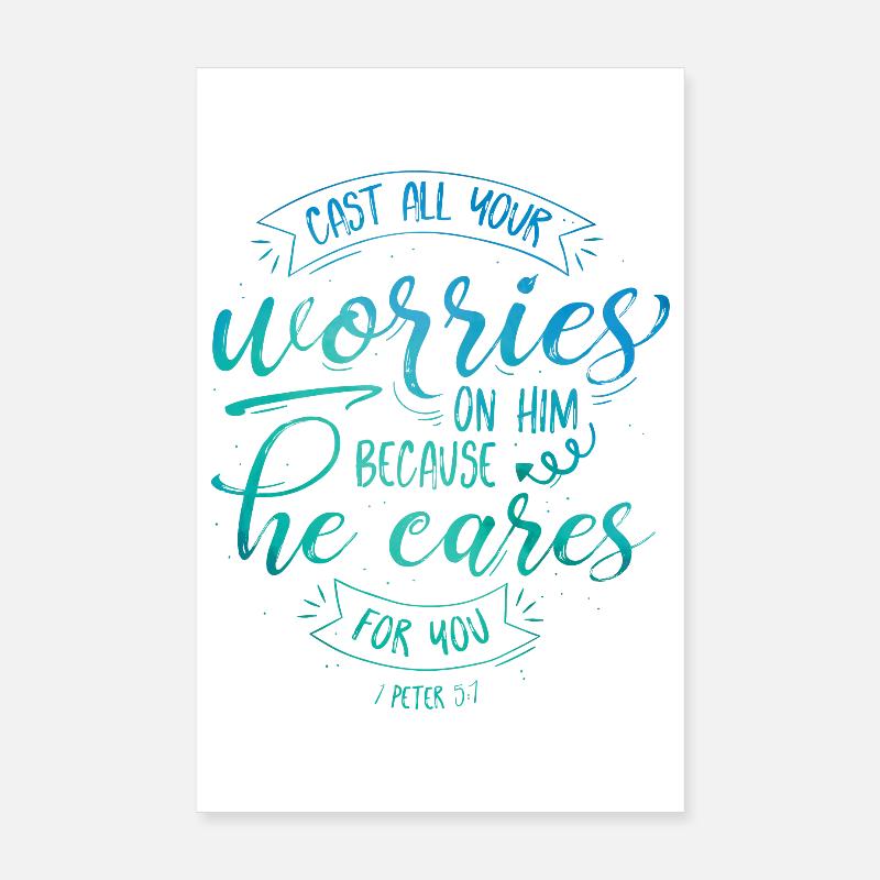 Jetez tous vos soucis sur lui Poster 20 x 30 cm