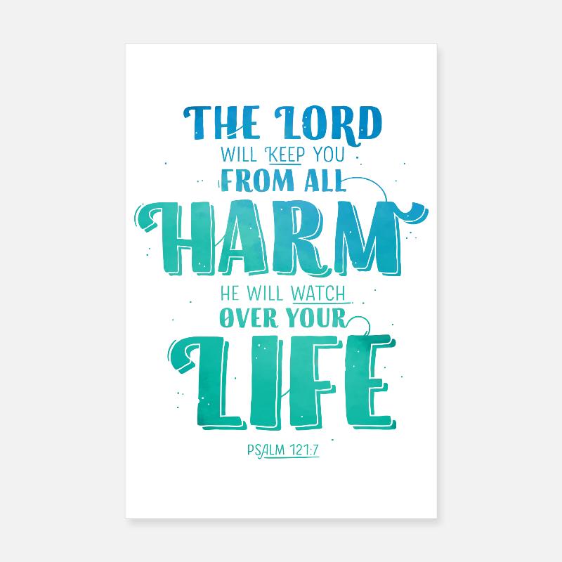Le Seigneur vous protégera de tout mal Poster 20 x 30 cm