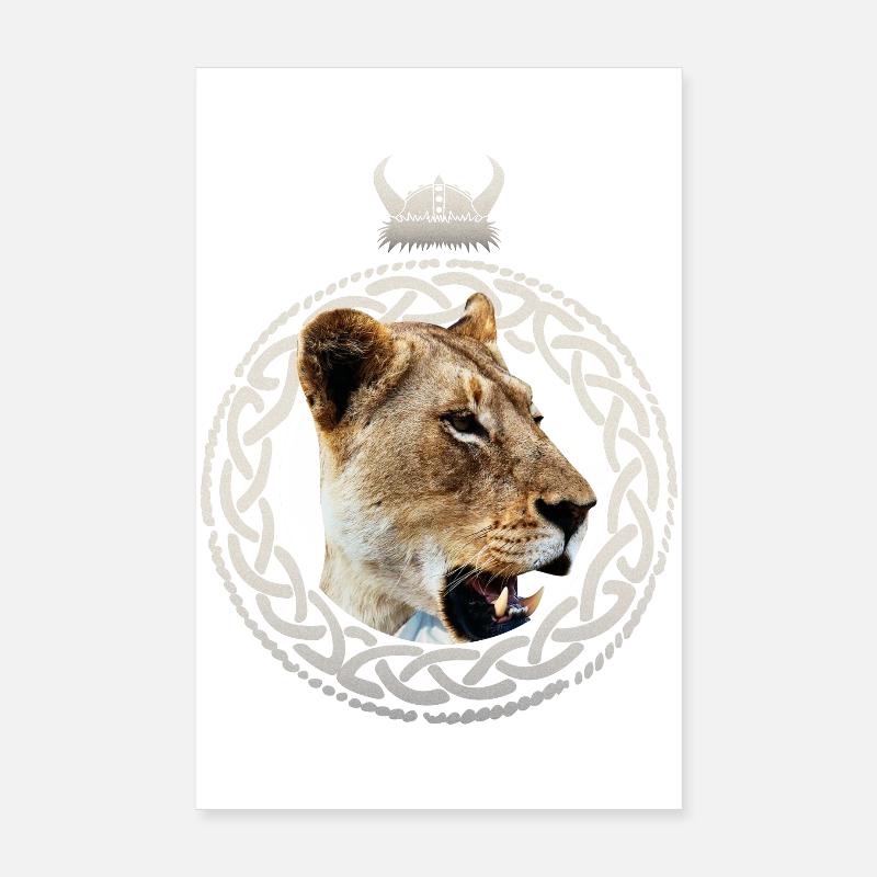 Lionne viking Poster 20 x 30 cm